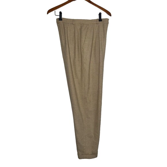 Vtg Talbots Houndstooth 100% Wool Lined Straight Leg Pants Size 10 - Picture 1 of 12